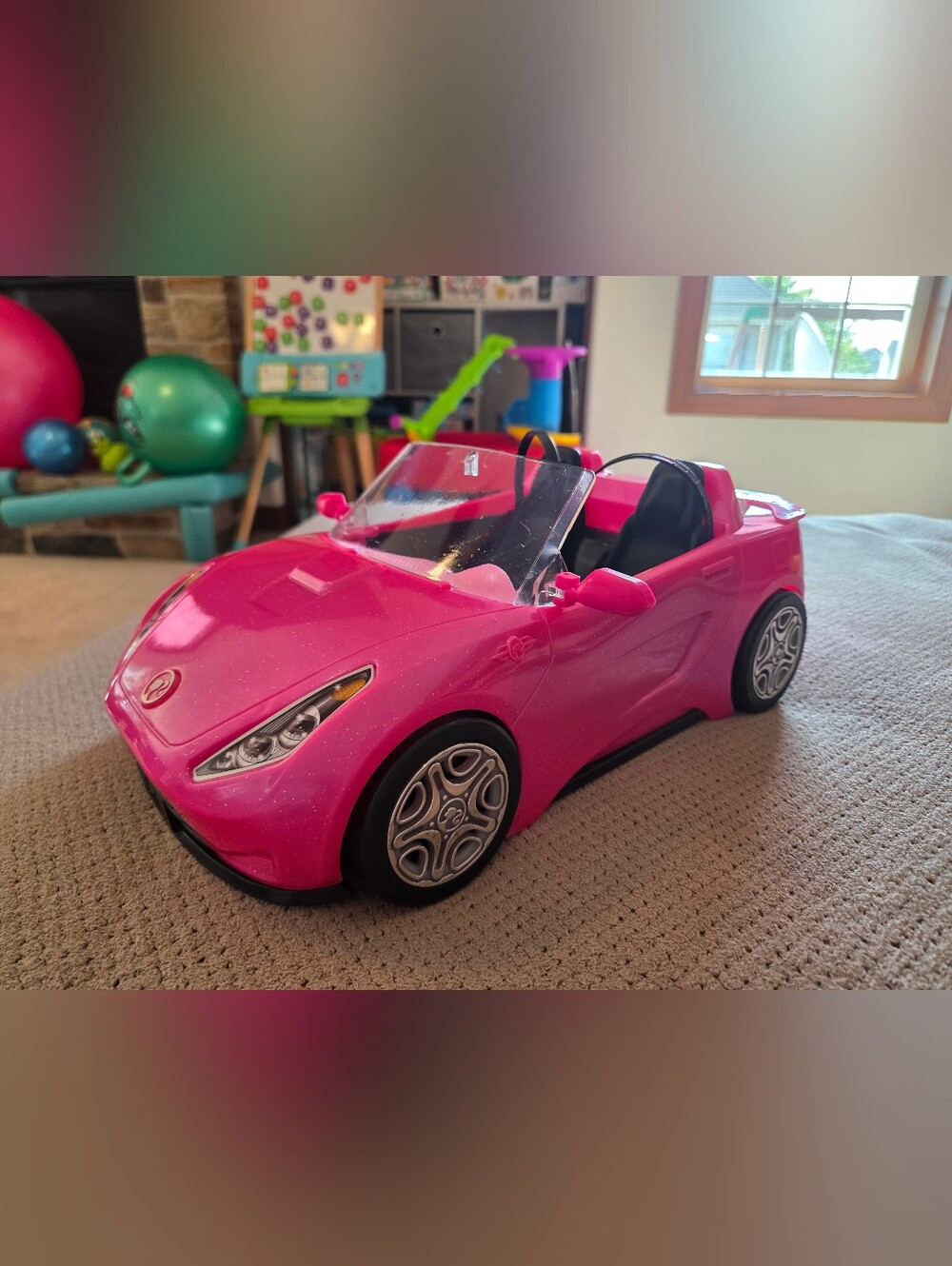 Mattel DVX59 Pink Barbie Doll Glitter Glam Convertible Car - Vehicle 2016